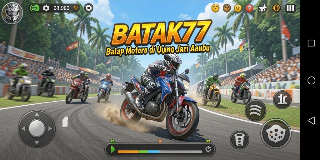 Gameplay seru balapan motor di BATIK77 dengan grafik menawan.