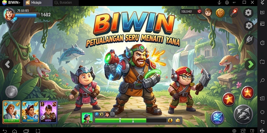 Tampilan gameplay <strong>BIWIN</strong> yang menarik dan menantang dalam petualangan.