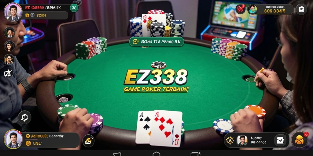 Screenshot utama menampilkan gameplay seru Poker di EZ338.