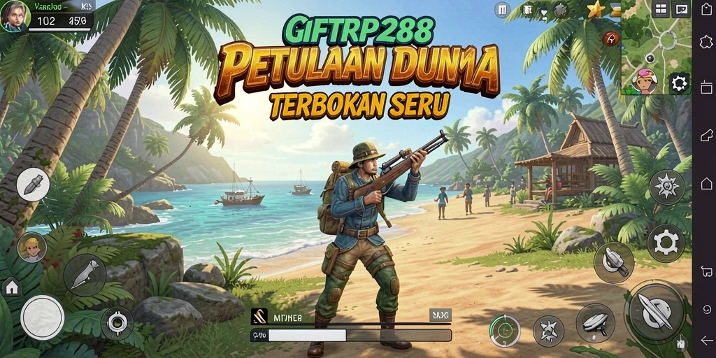 Screenshot GIFTRP288 menunjukkan petualangan seru di dunia terbuka.