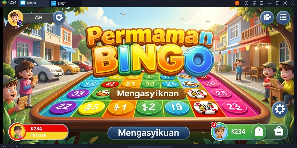Screenshot permainan K234 menampilkan aksi seru Bingo.