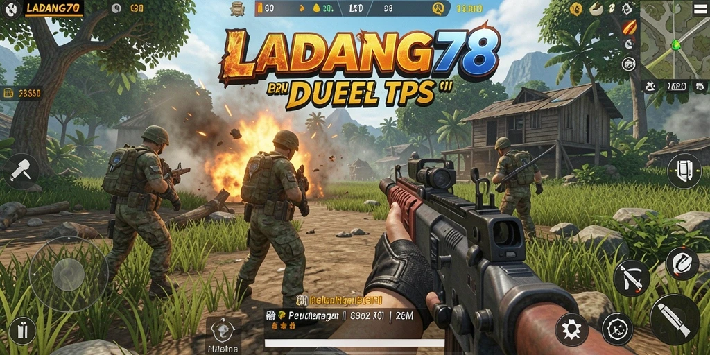Tampilan gameplay <strong>LADANG78</strong> memukau dengan aksi mendebarkan di medan perang.