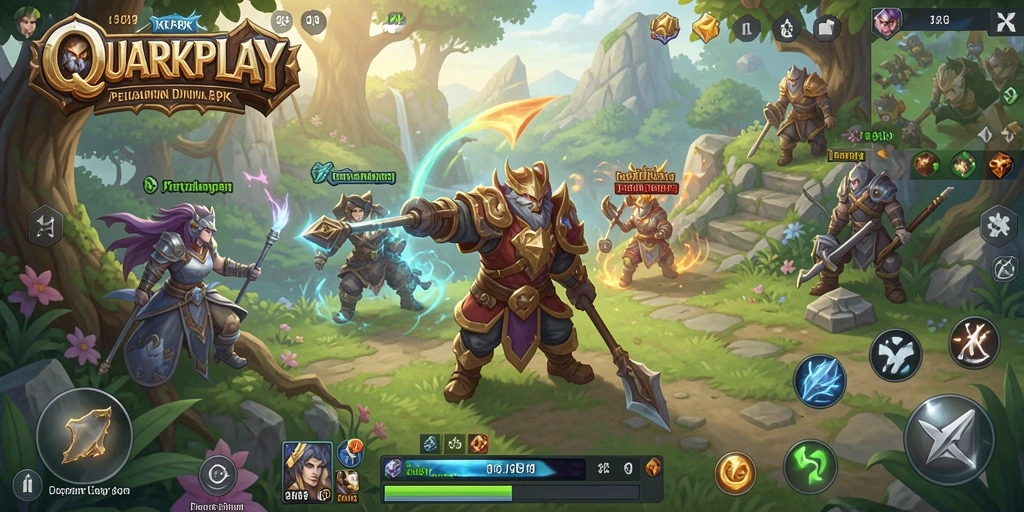Tampilan hebat dalam permainan RPG QUARKPLAY dengan aksi yang mendebarkan.