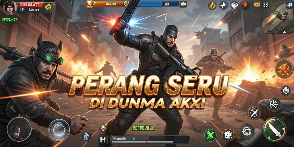 Tampilan seru dalam pertempuran REPUBLIK77.