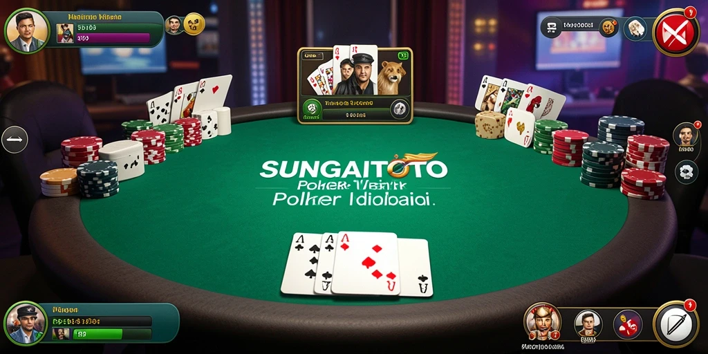 Screenshot SUNGAITOTO menampilkan aksi seru permainan Poker yang mendebarkan.